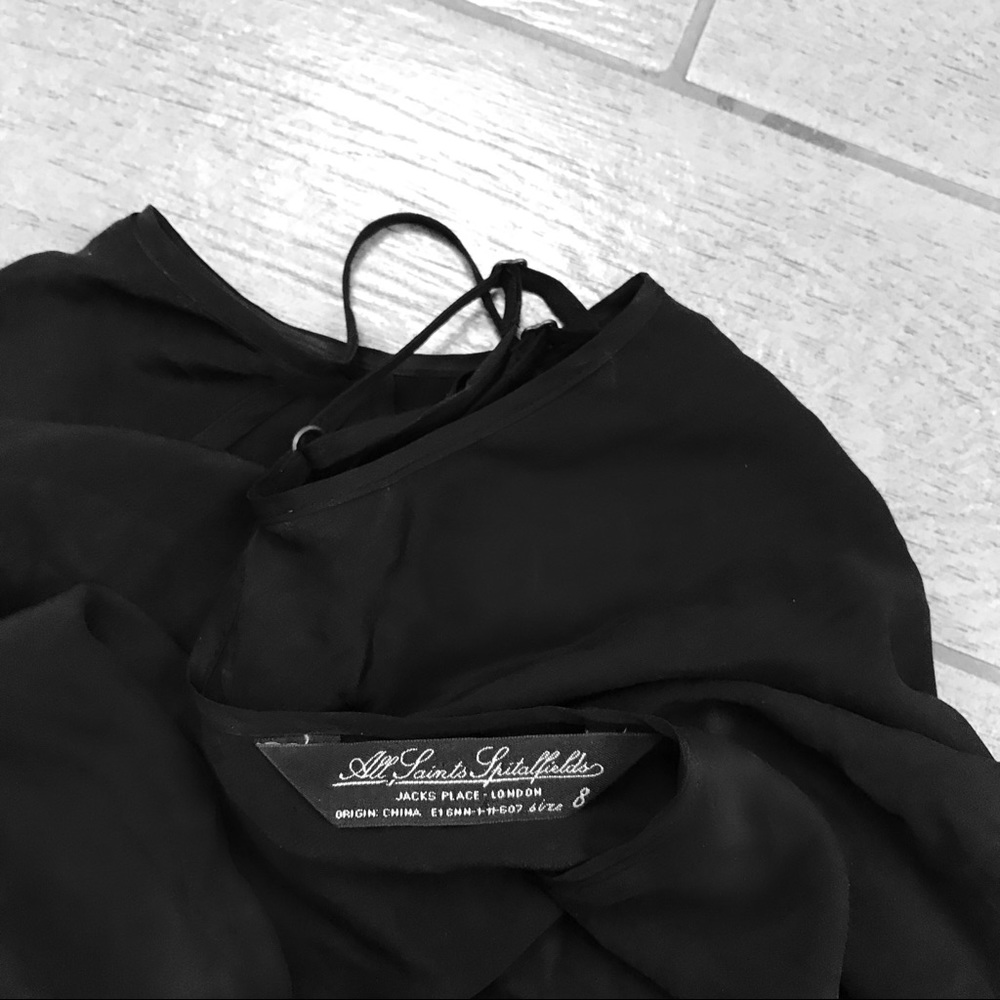 All saints black silk tank - Picture 6 of 6